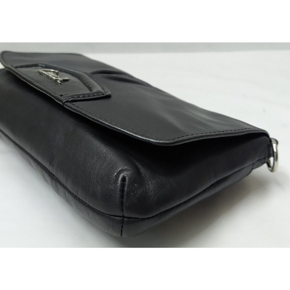 Coach Ashley Black Leather Credit Card Wristlet Wallet - Evening Clutch - Picture 7 of 12